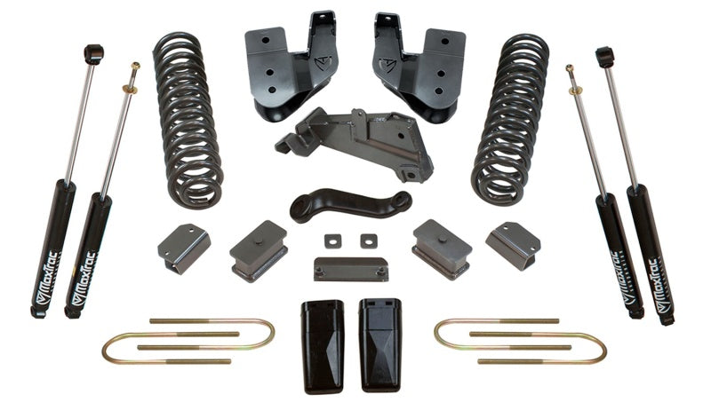 Kit de levage à ressort MaxTrac 13-18 RAM 3500 4WD 4 po/1 po MaxPro avec supports de bras de rayon et amortisseurs MaxTrac