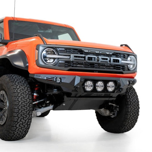 Addictive Desert Designs Front Bumper with Rigid 360 Mounts and Side Cube Light Mounts | 2022+ Ford Bronco Raptor