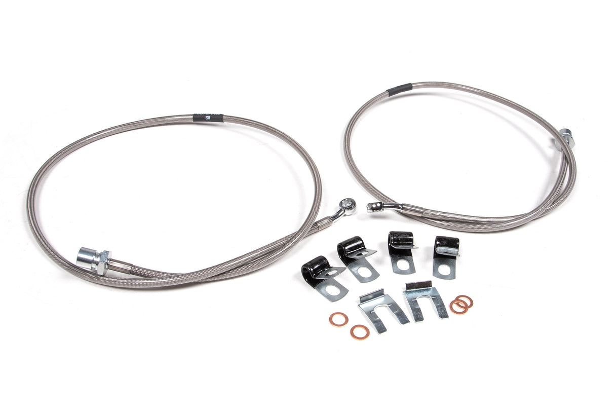 Front Brake Line Set | Stainless Steel | Fits 4-8 Inch Lift | Ram 2500 (14-23) and 3500 (13-23) 4WD BDS Suspension