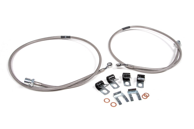 Front Brake Line Set | Stainless Steel | Fits 4-8 Inch Lift | Ram 2500 (14-23) and 3500 (13-23) 4WD BDS Suspension