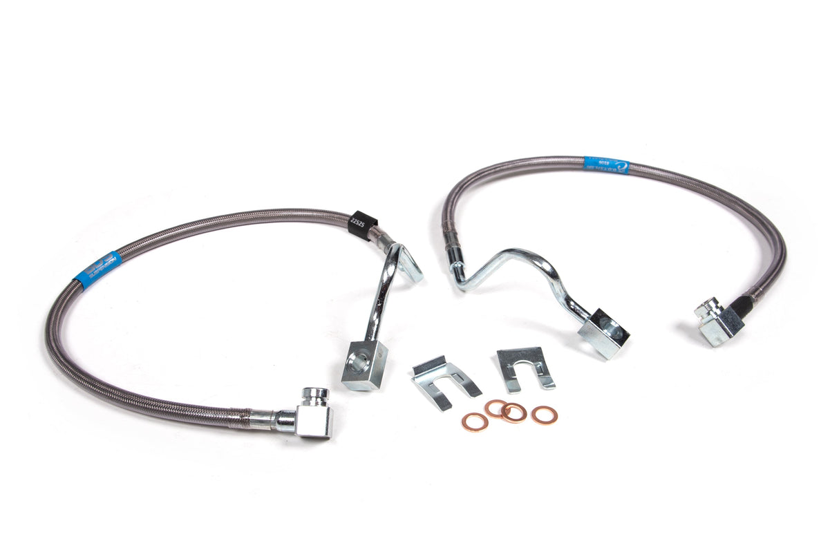 Front Brake Line Set | Stainless Steel | Fits 6-8 Inch Lift | Ford F150 (04-08) 4WD BDS Suspension