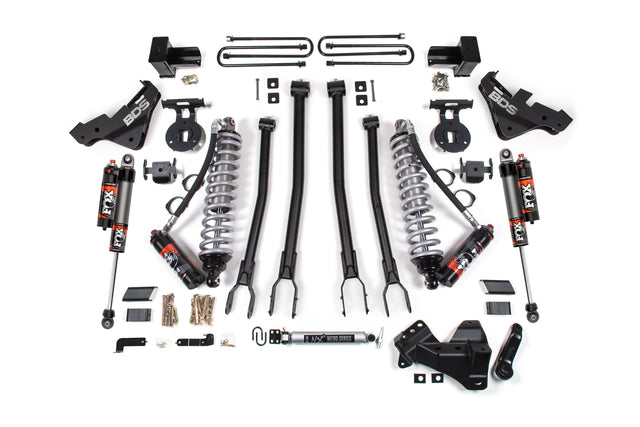 5 Inch Lift Kit w/ 4-Link | FOX 2.5 Performance Elite Coil-Over Conversion | Ford F250/F350 Super Duty (23-26) 4WD | Diesel BDS Suspension
