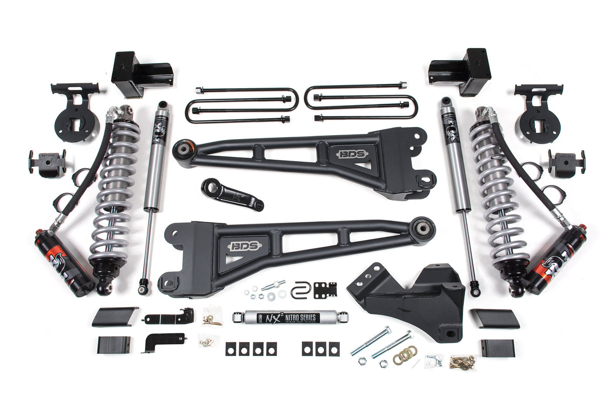 5 Inch Lift Kit w/ Radius Arm | FOX 2.5 Performance Elite Coilover Conversion | Ford F350 Super Duty DRW (23-26) 4WD | Diesel BDS Suspension