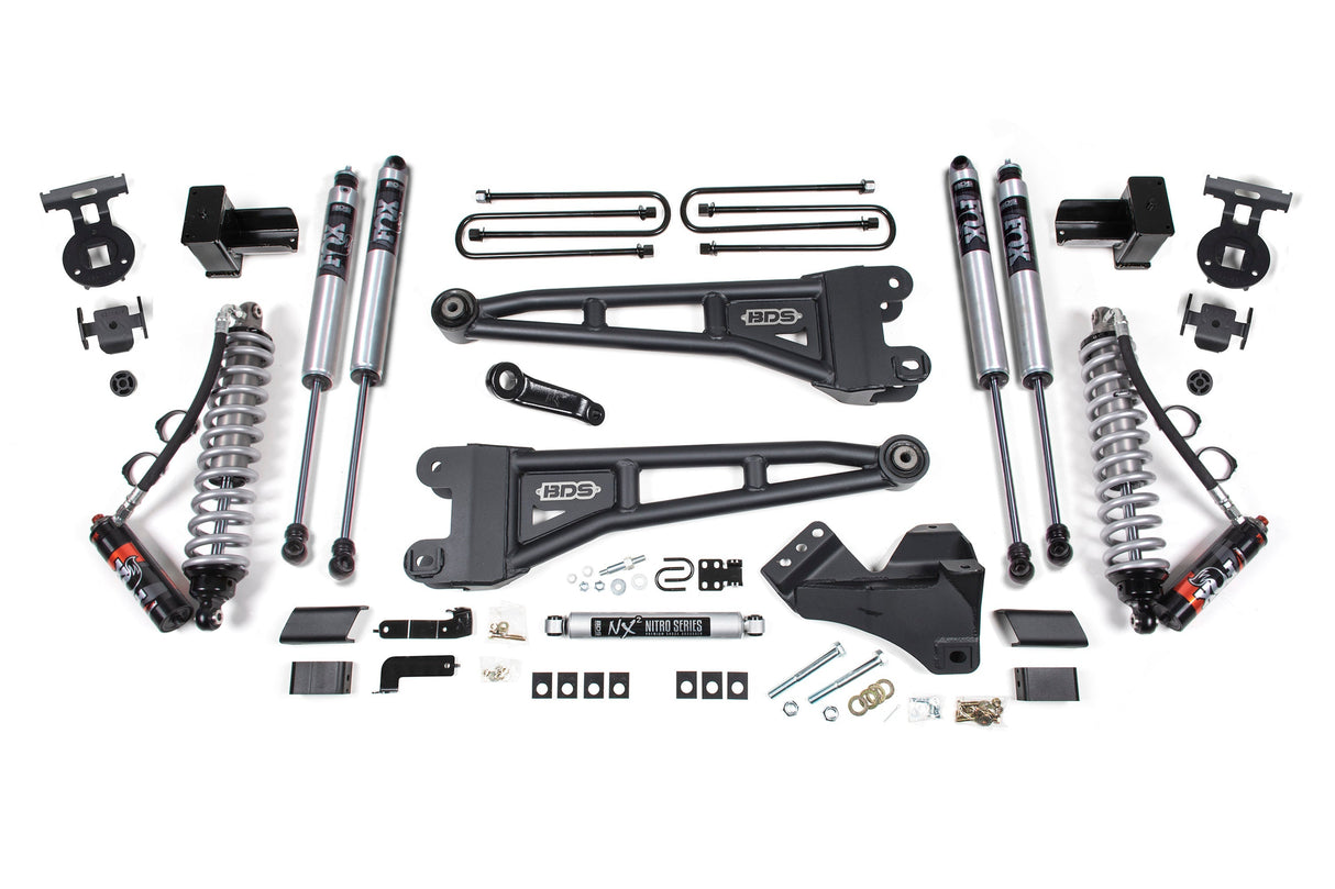 4 Inch Lift Kit w/ Radius Arm | FOX 2.5 Performance Elite Coil-Over Conversion | Ford F350 Super Duty DRW (17-19) 4WD | Diesel BDS Suspension