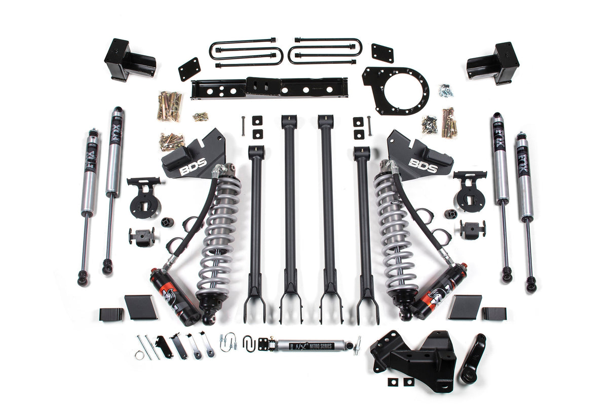 6 Inch Lift Kit w/ 4-Link | FOX 2.5 Performance Elite Coil-Over Conversion | Ford F250/F350 Super Duty (17-19) 4WD | Diesel BDS Suspension