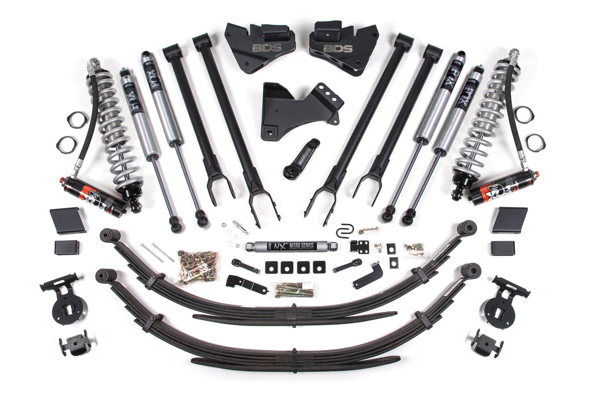 5 Inch Lift Kit w/ 4-Link | FOX 2.5 Performance Elite Coil-Over Conversion | Ford F250/F350 Super Duty (20-22) 4WD | Diesel BDS Suspension