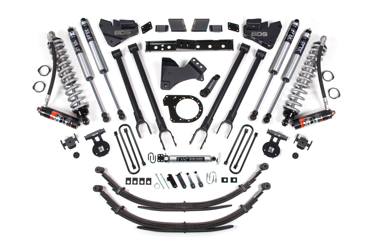 7 Inch Lift Kit w/ 4-Link | FOX 2.5 Performance Elite Coil-Over Conversion | Ford F250/F350 Super Duty (20-22) 4WD | Diesel BDS Suspension