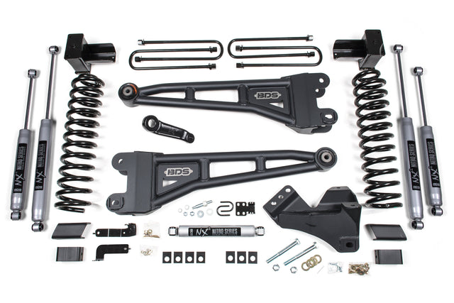 4 Inch Lift Kit w/ Radius Arm | Ford F350 Super Duty DRW (17-19) 4WD | Gas BDS Suspension