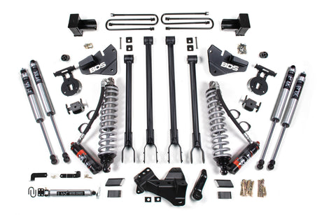 4 Inch Lift Kit w/ 4-Link | FOX 2.5 Performance Elite Coil-Over Conversion | Ford F350 Super Duty DRW (17-19) 4WD | Diesel BDS Suspension