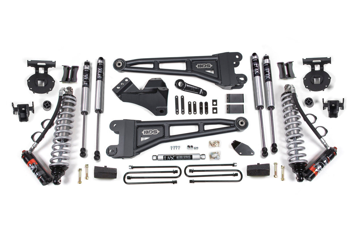 4 Inch Lift Kit w/ Radius Arm | FOX 2.5 Performance Elite Coil-Over Conversion | Ford F250/F350 Super Duty (08-10) 4WD | Diesel BDS Suspension