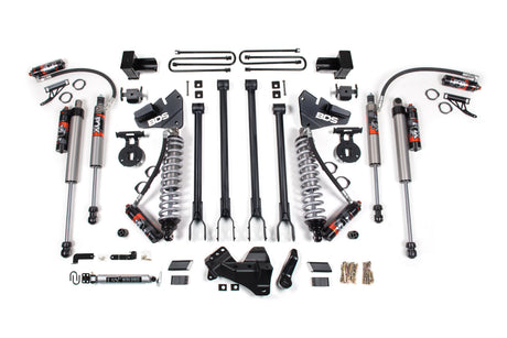 4 Inch Lift Kit w/ 4-Link | FOX 2.5 Performance Elite Coil-Over Conversion | Ford F250/F350 Super Duty (17-19) 4WD | Diesel BDS Suspension