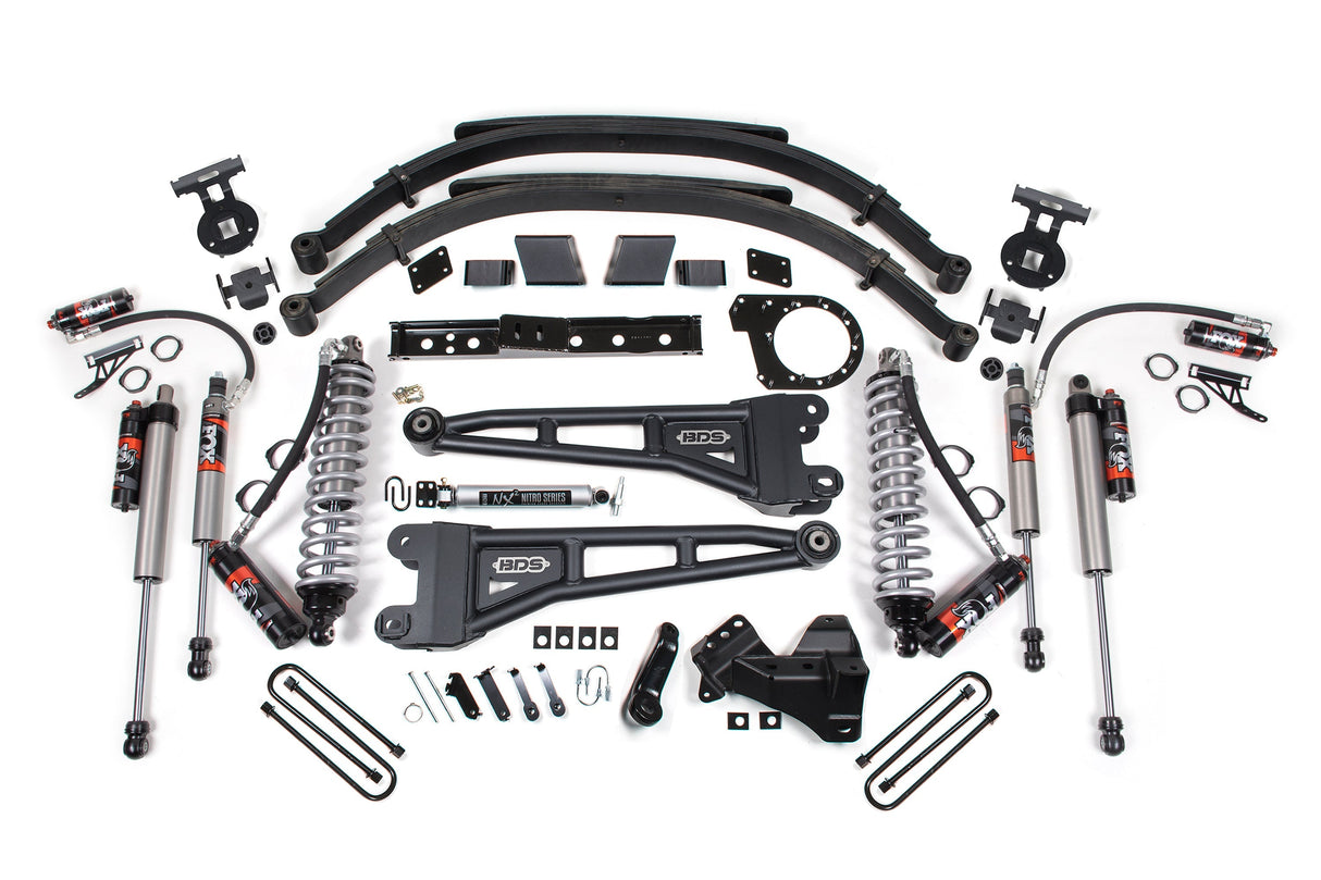 7 Inch Lift Kit w/ Radius Arm | FOX 2.5 Performance Elite Coil-Over Conversion | Ford F250/F350 Super Duty (20-22) 4WD | Diesel BDS Suspension