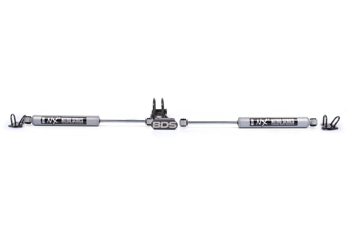 Dual Steering Stabilizer Kit w/ NX2 Shocks | Chevy/GMC Truck (73-87) and SUV (69-91) 4WD | With OE Stabilizer BDS Suspension