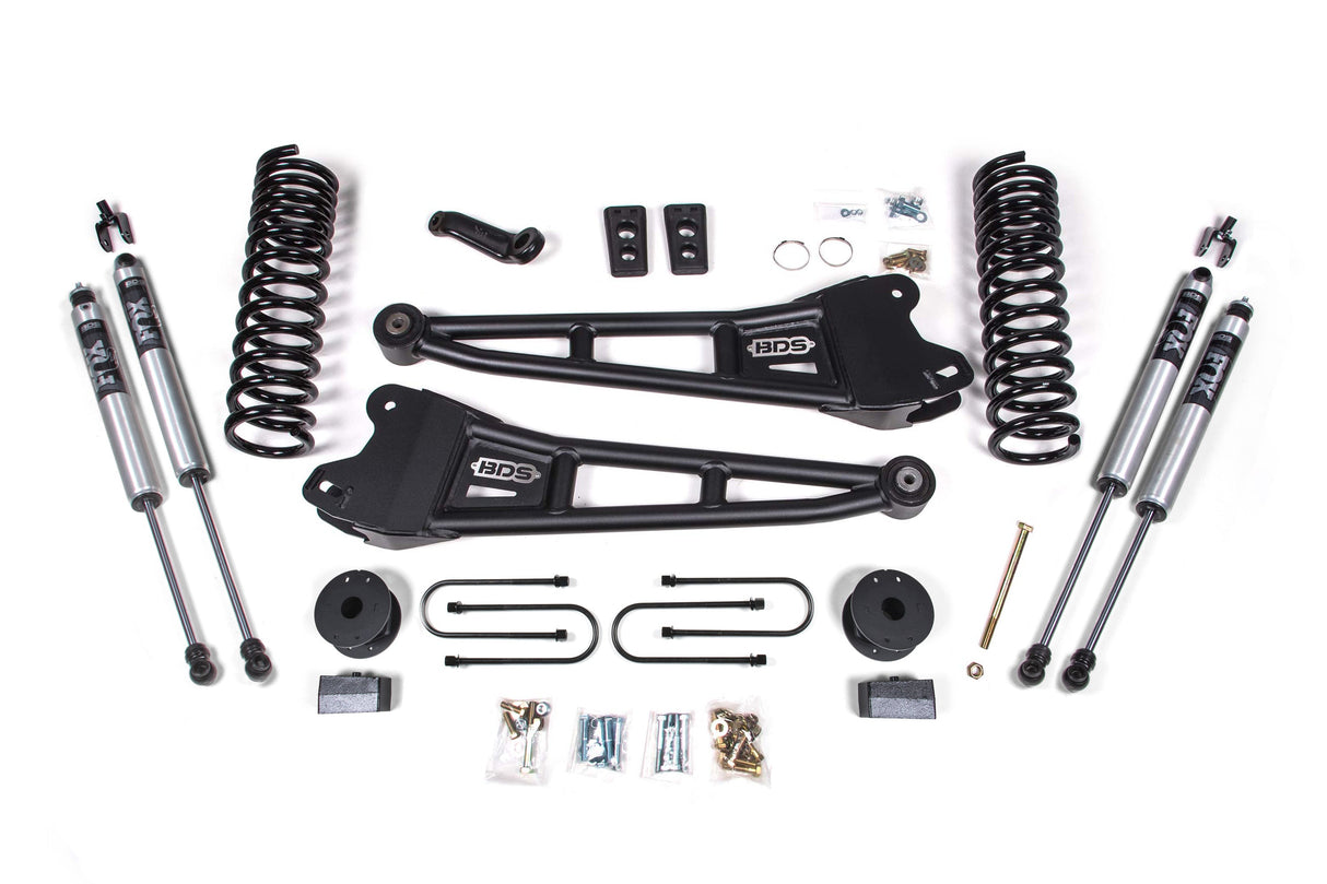 4 Inch Lift Kit w/ Radius Arm | Ram 3500 w/ Rear Air Ride (13-18) 4WD | Gas BDS Suspension