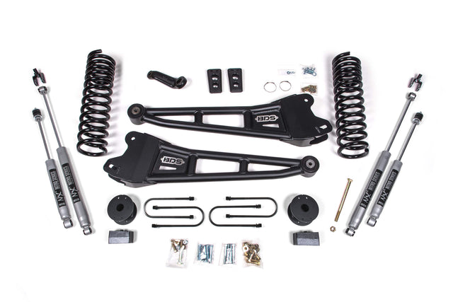4 Inch Lift Kit w/ Radius Arm | Ram 3500 w/ Rear Air Ride (13-18) 4WD | Gas BDS Suspension