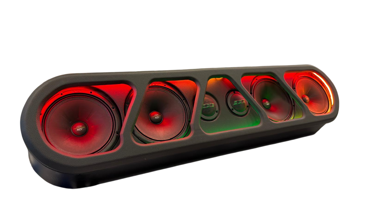 (4) Sylvester Speaker Rack Bundle w/ Beauty Panel & LEDs