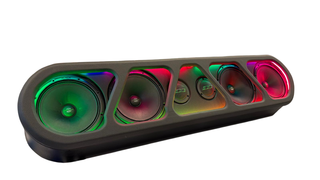 (4) Sylvester Speaker Rack Bundle w/ Beauty Panel & LEDs