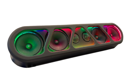 (4) Sylvester Speaker Rack Bundle w/ Beauty Panel & LEDs Deaf Bonce