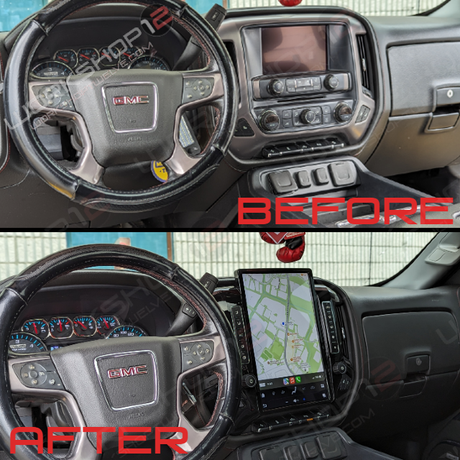 GMC Sierra 2014-2018 15.6" Workshop 12 Tesla-Style Screen Workshop 12