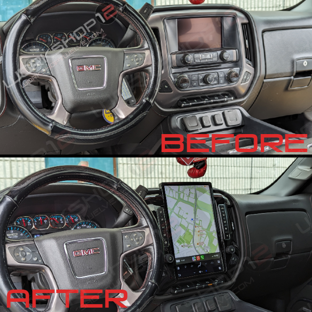 GMC Sierra 2014-2018 14.4" Workshop 12 Tesla-Style Screen Workshop 12