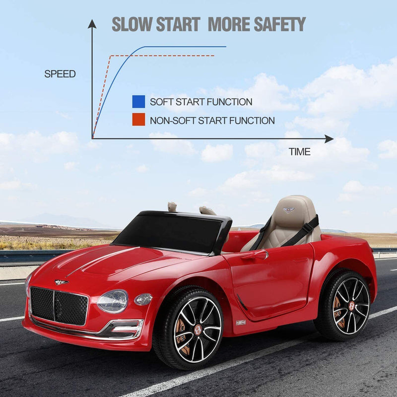 Bentley Kids Electric Ride On Car Toy Racer with 2-Speed and Remote Control - Licensed US Version