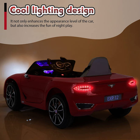 Bentley Kids Ride On Electric Toy Car with Remote Control and LED Lights - Perfect Gift for Young Drivers