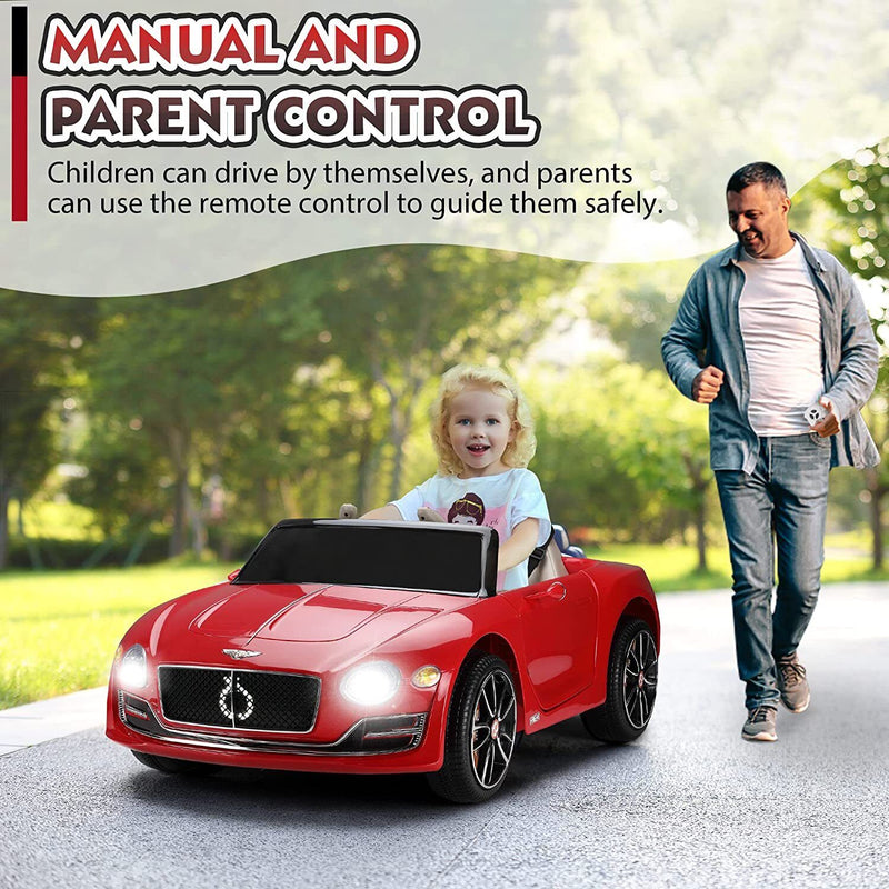 12V Licensed Bentley Electric Kids Ride On Car with Remote Control - Suitable for Ages 3-8 Years