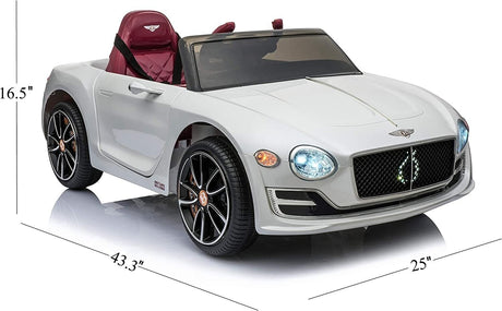 Bentley Licensed 12V Electric Ride On Car for Kids - White