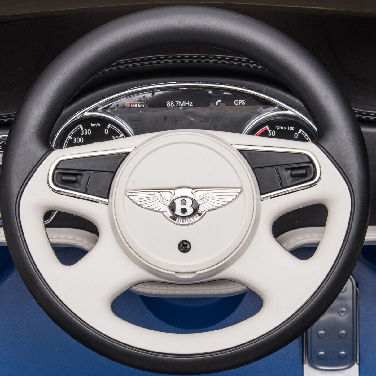 Bentley Mulsanne Licensed Electric Ride On Car for Kids - Blue+Grey