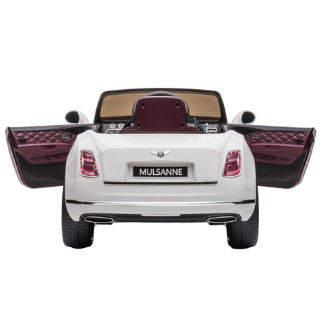 Bentley Mulsanne Licensed Electric Ride On Car for Kids - White