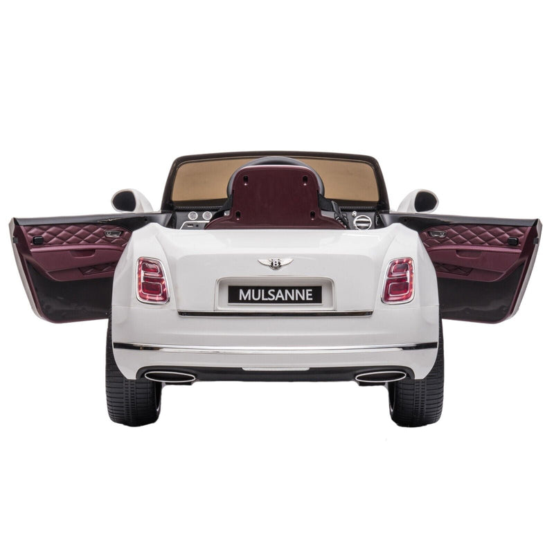 Bentley Mulsanne Licensed Electric Ride On Car for Kids - White
