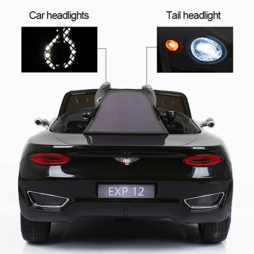 BENTLEY Style 12V Electric Kids Ride On Car Racer with Double Seats Control in Black