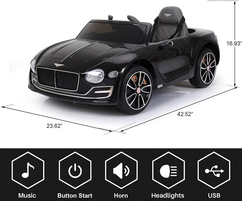 Bentley Style 12V Electric Ride On Car for Kids with 2.4G Remote Control