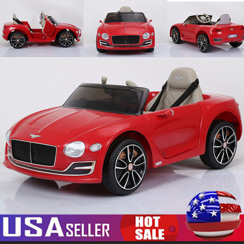 Bentley Style 12V Electric Ride-On Car with Remote Control and LED Lights for Kids