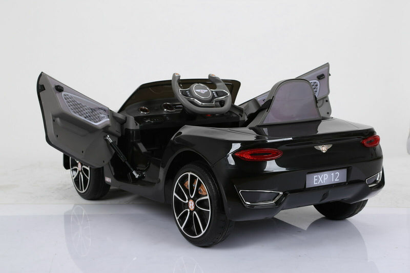 Bentley Style 12V Kids Ride On Car with Remote Control - Black/White