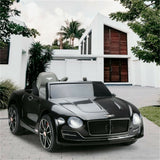 BENTLEY Style 12V Kids Ride-On Car with Remote Control, LED Lights, and MP3 Player