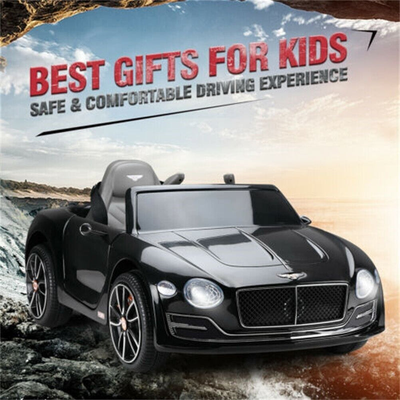 BENTLEY Style 12V Kids Ride-On Car with Remote Control, LED Lights, and MP3 Player