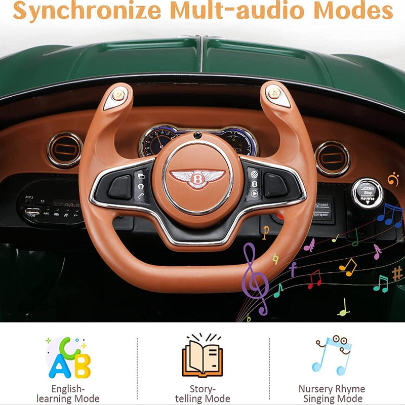 Remote Control Bentley Style Electric Car for Kids - 12V Ride-on Toy