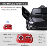Bentley Style 12V Kids Electric Car with Parent Remote Control