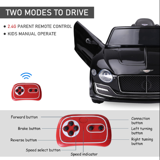 Bentley Style 12V 2.4G Kids Electric Car Ride-on Toy with Remote Control