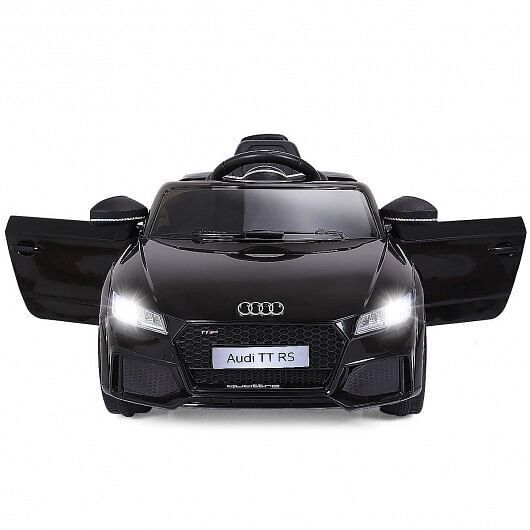 Black 12V Kids Electric Ride-On Car with Remote Control and Music Player