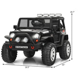 Black 12V Kids Ride On Truck with Remote Control & Lights - Electric Car for Endless Fun!