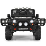 Black 12V Kids Ride On Truck with Remote Control & Lights - Electric Car for Endless Fun!