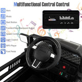 Black 12V Kids Ride On Truck with Remote Control, Music, and Lights