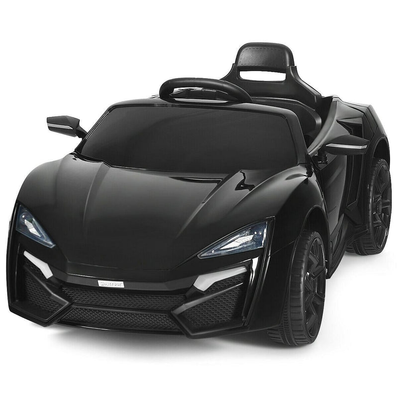 Black 2.4G RC Electric Vehicle with Lights - 12V