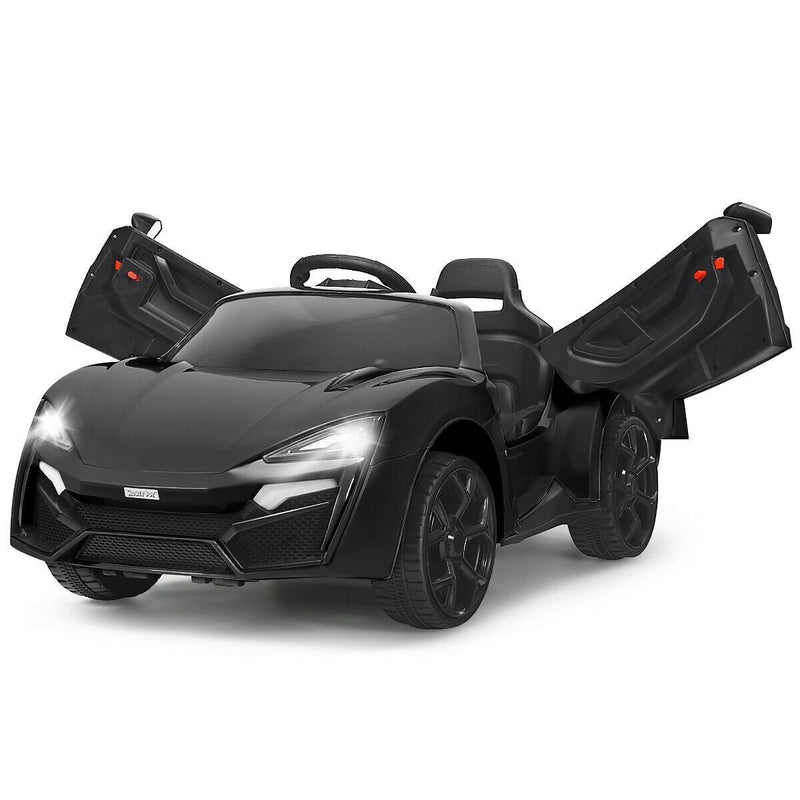 Black 2.4G RC Electric Vehicle with Lights - 12V