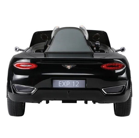 Black Bentley 12V Ride-On Car with Parental Remote Control - 2 Speeds for Ages 3-6