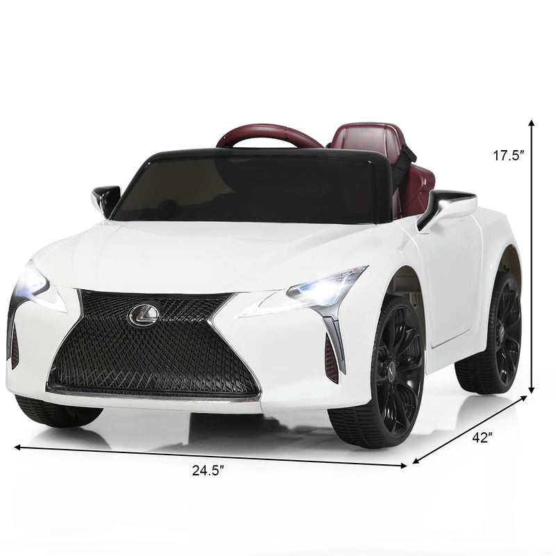 Black Lexus Licensed Electric Kids Ride on Car with Remote Control - Officially Licensed and Fully Equipped for Endless Fun!