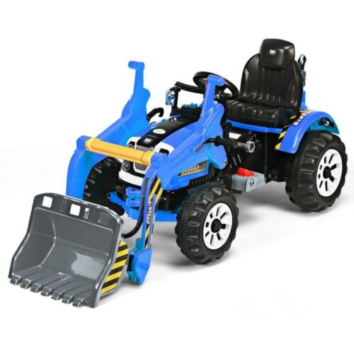 Blue 12V Battery-Powered Children's Dumper Truck for Endless Playtime Fun