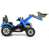 Blue 12V Battery-Powered Children's Dumper Truck for Endless Playtime Fun
